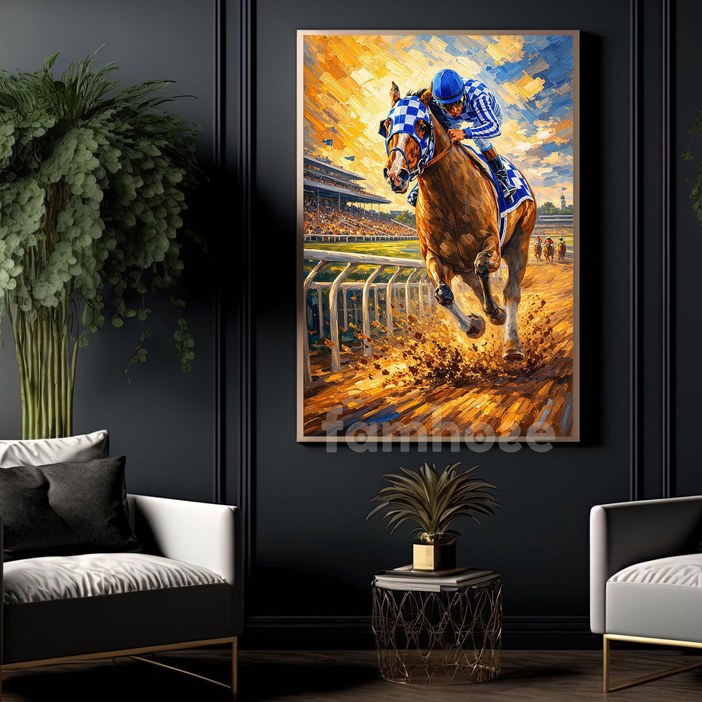Secretariat Canvas Painting, 1973 Triple Crown Champion Wall Art Decor, Poster Gift For Horse Racing Lovers