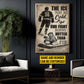Motivational Personalized Hockey Man Canvas Painting, The Ice May Be Cold Sport Wall Art Decor, Poster Gift For Hockey Lovers