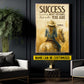 Motivational Personalized Cowgirl Canvas Painting, Success Is Not In What You Have Inspirational Quotes Wall Art Decor, Poster Gift For Cowgirl
