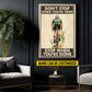 Motivational Personalized Cycling Man Canvas Painting, Don't Stop When You're Tired Wall Art Decor, Poster Gift For Cycling Lovers