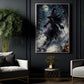 Halloween Skiing Witch Canvas Painting, Witches Don’t Need Broomsticks Wall Art Decor, Spooky Season Poster Gift For Skiing Lover