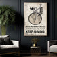 To Keep Your Balance You Must Keep Moving, Motivational Bicycle Wall Art Decor, Inspirational Canvas Painting, Poster Gift for Decoring Office, Living Room, or Workspace