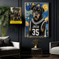 Personalized Basketball Dog Canvas Painting, Your MVP Has Four Paws, Starry Night Wall Art Decor, Poster Gift For Dog Lover, Basketball Lover