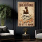 Funny Reading Girl Canvas Painting, It's Not Hoarding If It's Book Wall Art Decor, Poster Gift For Reading Lovers