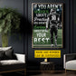 Motivational Personalized Football Canvas Painting, Being Your Best Sport Wall Art Decor, Poster Gift For Football Lovers