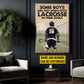 Personalized Lacrosse Boy Canvas Painting, Some Boys Are Just Born With Lacrosse In Their Souls Sports Wall Art Decor, Poster Gift For Lacrosse Lovers