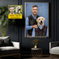 Funny Personalized Dog Owner Canvas Painting, The Perfect Pair Portrait Wall Art Decor, Poster Gift For Dog Lovers