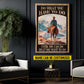 Motivational Personalized Cowboy Riding Horse Canvas Painting, Do What You Have To Do Inspirational Quotes Wall Art Decor, Poster Gift For Cowboy