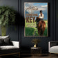 Motivational Horse Riding Girl Canvas Painting, Action Is Foundational Key Inspirational Quotes Wall Art Decor, Poster Gift For Horse Girl