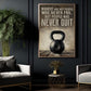 Gym Canvas Painting, Never Quit, Motivational Fitness Quotes Wall Art Decor, Ideal Poster Gift For Sports Enthusiasts