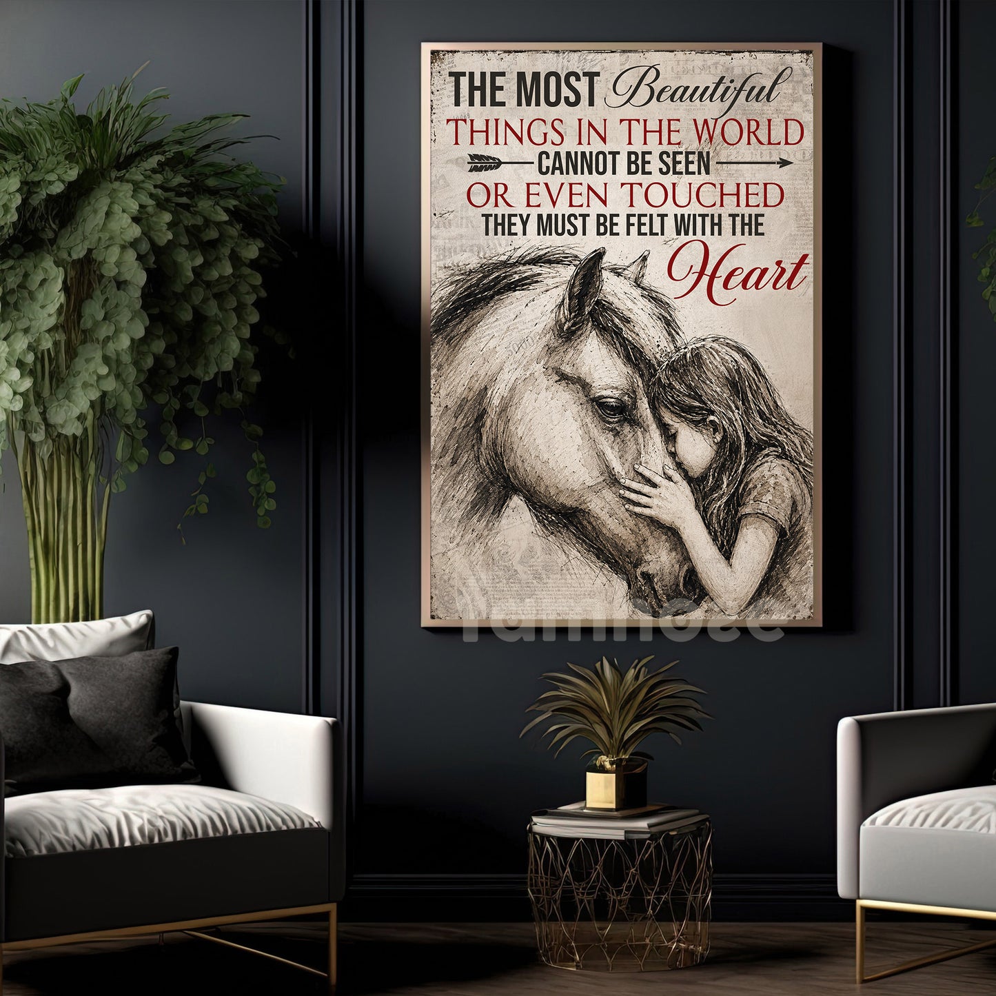 Horse Riding Girl Canvas Painting, The Most Beautiful Things In The World Wall Art Decor, Poster Gift For Horse Girl