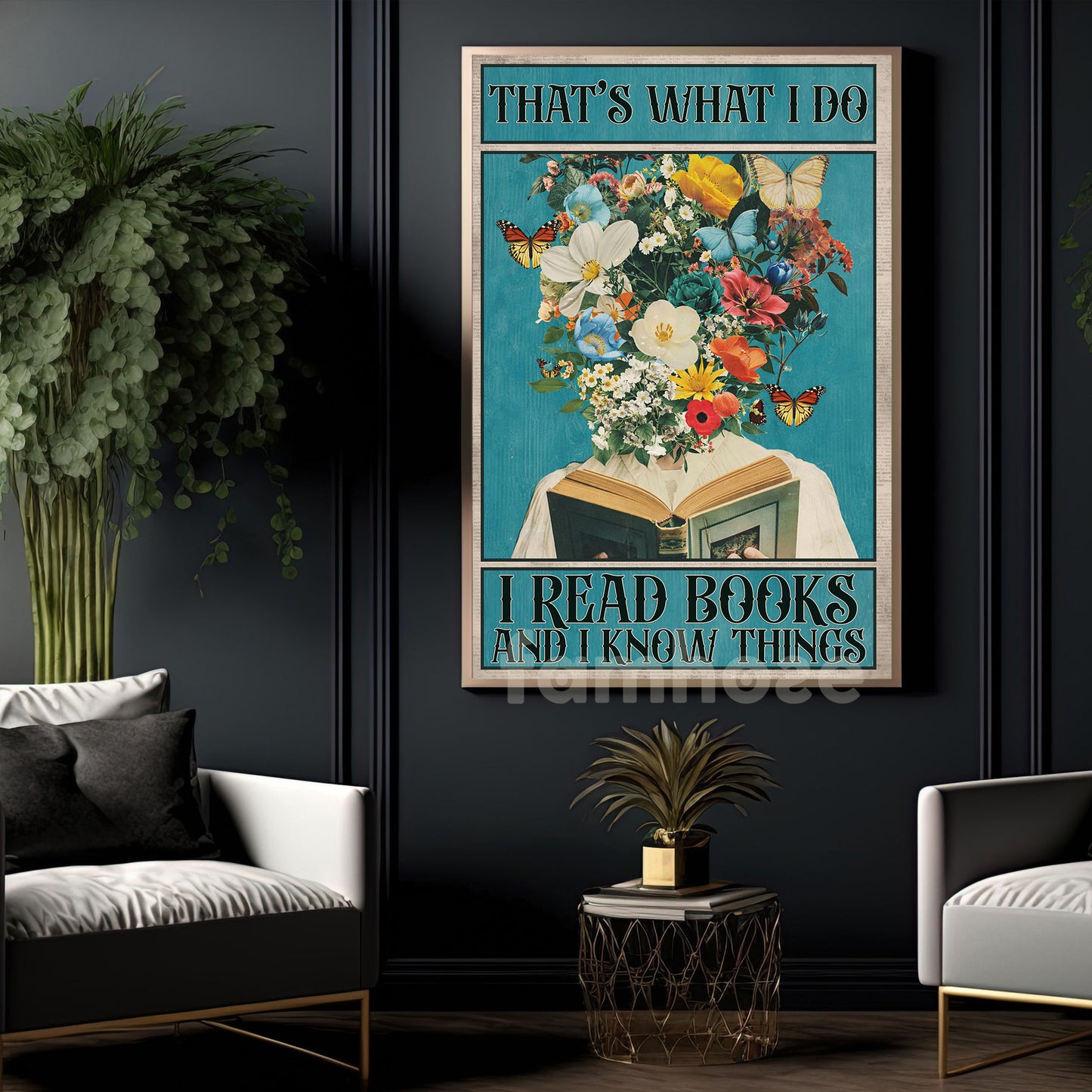 Reading Book Canvas Painting, That's What I Do Wall Art Decor, Poster Gift For Reading Lovers