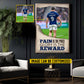 Motivational Personalized Rugby Man Canvas Painting, Pain Is The Price Sport Wall Art Decor, Poster Gift For Rugby Lovers