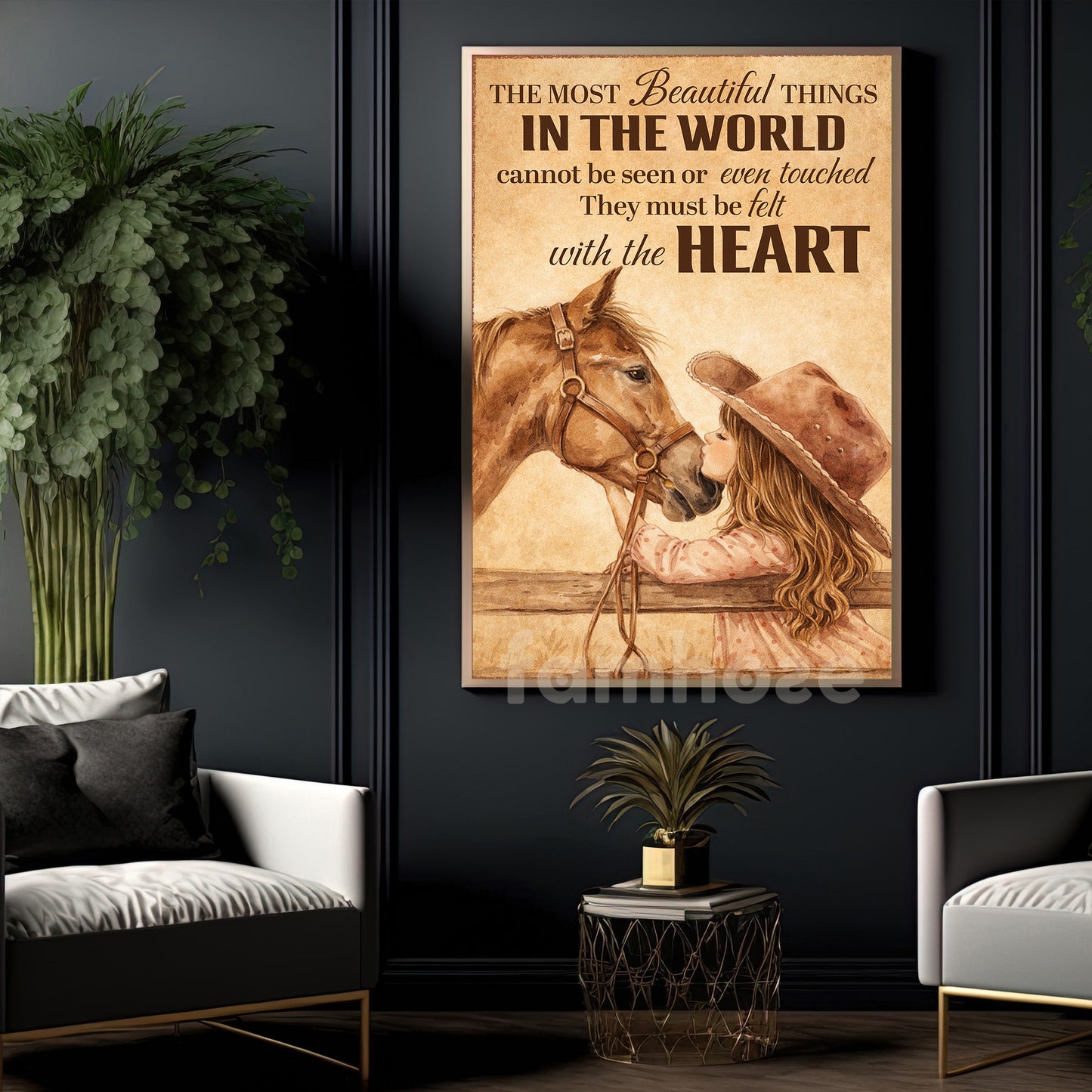 Horse Riding Girl Canvas Painting, The Most Beautiful Things In The World Wall Art Decor, Poster Gift For Horse Girl