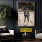 Personalized Hockey Kid Girl Canvas Painting, Hockey Player On Ice Wall Art Decor, Poster Gift For Hockey Lovers
