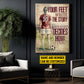 Motivational Personalized Soccer Woman Canvas Painting, Your Feet Write The Story Sport Wall Art Decor, Poster Gift For Soccer Lovers