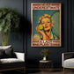Never Underestimate A Lady, Motivational Tennis Girl Canvas Painting, Inspirational Quotes Wall Art Decor, Poster Gift For Tennis Lovers