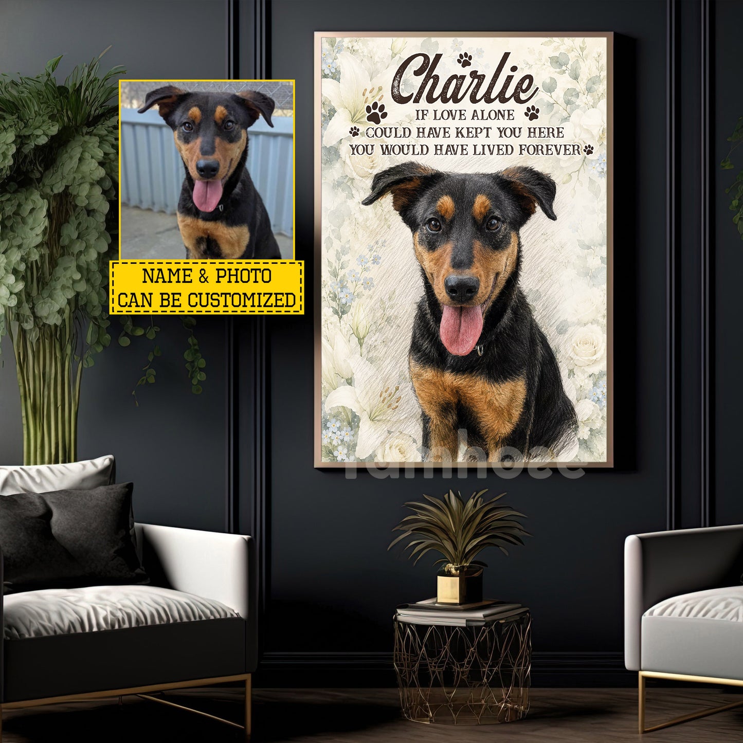 Personalized Dog Loss Keepsake & Memories Canvas Painting, You Would Have Lived Forever Wall Art Decor, Poster Gift For Dog Lover