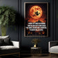 Halloween Witch & Black Cat Canvas Painting, When Witches Go Riding Wall Art Decor, Spooky Season Poster Gift For Witch Lovers