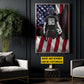 Personalized Soccer Girl Canvas Painting, Stars, Stripes & Soccer Dreams Sports Wall Art Decor, Poster July 4th Gift For Soccer Lovers