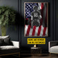 Personalized Softball Girl Canvas Painting, Stars, Stripes & Softball Dreams Sports Wall Art Decor, Poster July 4th Gift For Softball Lovers