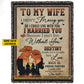 Romantic Cowboy Cowgirl Couple Fleece Blanket, To My Wife Woven Blanket & Sherpa Blanket Valentine's Day Gift For Cowgirl Wife From Cowboy Husband
