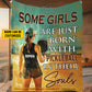 Cool Personalized Pickleball Girl Fleece Blanket, Some Girls Are Just Born With Pickleball In Their Souls Woven Blanket, Cool Sherpa Blanket Gift For Pickleball Lovers