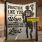 Motivational Personalized Lacrosse Boy Fleece Blanket, Practice Like You Have Never Won Sport Woven Blanket, Cool Sherpa Blanket Gift For Lacrosse Lovers