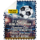 Motivational Personalized Soccer Fleece Blanket, It's About Being Better Than You Were The Day Before Sport Woven Blanket, Cool Sherpa Blanket Gift For Soccer Lovers