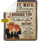 Romantic Cowboy Cowgirl Couple Fleece Blanket, To My Wife Woven Blanket & Sherpa Blanket Valentine's Day Gift For Cowgirl Wife From Cowboy Husband