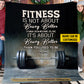 Motivational Personalized Gym Fleece Blanket, Fitness Is Not About Being Better Woven Blanket, Cool Sherpa Blanket Gift For Gym Lovers