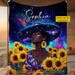 Personalized Black Woman Fleece Blanket, Wrapped in Melanin & Stardust Sherpa Blanket, Woven Blanket Gift For Black Woman