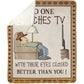 Funny Dad Fleece Blanket, No One Watches TV With Their Eyes Closed Woven Blanket, Sherpa Blanket Father's Day Gift For Cowboy Dad