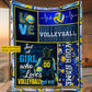 Personalized Volleyball Girl Fleece Blanket, Just A Girl Who Loves Volleyball Sport Woven Blanket, Cozy Sherpa Blanket Gift For Volleyball Lovers