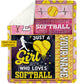 Personalized Softball Girl Fleece Blanket, Just A Girl Who Loves Softball Sport Woven Blanket, Cozy Sherpa Blanket Gift For Softball Lovers