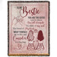 Vintage To My Bestie Fleece Blanket, You Are The Sister Woven Blanket - Sherpa Blanket Gift For Your Best Friend