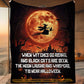 Halloween Witch & Black Cat Fleece Blanket, When Witches Go Riding Woven Blanket, Sherpa Blanket Spooky Season Gift For Witch Lovers