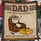 Funny Dad Fleece Blanket, Dad Is Not Sleeping He's Just Resting His Eyes Woven Blanket, Sherpa Blanket Father's Day Gift For Cowboy Dad