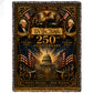 July 4th Washington Jefferson USA 250th Anniversary Fleece Blanket, We The People Woven Blanket, Sherpa Blanket Independence Day Gift For American Patriot