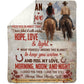 Vintage To The Man I Love Fleece Blanket, Feel My Love Woven Blanket, Cozy Sherpa Blanket Valentine Gift For Cowboy