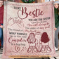 Vintage To My Bestie Fleece Blanket, You Are The Sister Woven Blanket - Sherpa Blanket Gift For Your Best Friend