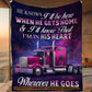 Trucker's Wife Fleece Blanket, He Knows I'll Be Here Woven Blanket, Cozy Sherpa Blanket Valentine Gift For Trucker's Wife