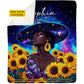 Personalized Black Woman Fleece Blanket, Wrapped in Melanin & Stardust Sherpa Blanket, Woven Blanket Gift For Black Woman