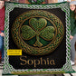 Personalized Lucky Shamrock Fleece Blanket, Celtic Shamrock Woven Blanket, Sherpa Blanket Patrick's Day Gift For For Irish Lovers
