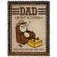 Funny Dad Fleece Blanket, Dad Is Not Sleeping He's Just Resting His Eyes Woven Blanket, Sherpa Blanket Father's Day Gift For Cowboy Dad