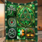 Shamrock Fleece Blanket, Patrick's Sign Woven Blanket, Cool Sherpa Blanket Gift For Patrick's Day