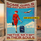 Vintage Personalized Flight Attendant Fleece Blanket, Some Girls Are Born To Fly Woven Blanket, Sherpa Blanket Gift For Air Hostess