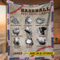 Personalized Motivational Baseball Pitching Grips Fleece Blanket, Baseball Woven Blanket, Cool Sherpa Blanket Gift For Baseball Lovers