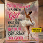 Thankful Personalized Ballet Fleece Blanket, Your Talent Is God's Gift Woven Blanket, Cool Sherpa Blanket Gift For Ballet Lovers, God Lovers