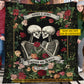 Personalized Halloween Couple Fleece Blanket, Forever And Always Woven Blanket, Sherpa Blanket Spooky Season Gift For Couple